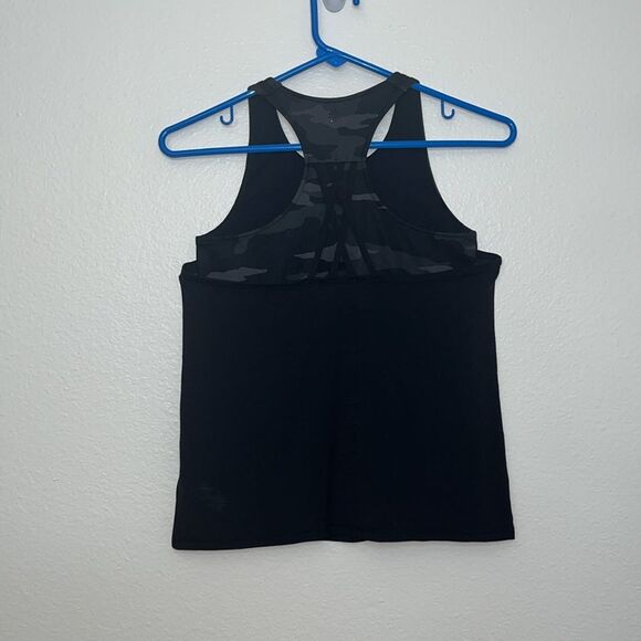 ATHLETA GIRL TANK race back black/camo Sz L(12) - Picture 7 of 9